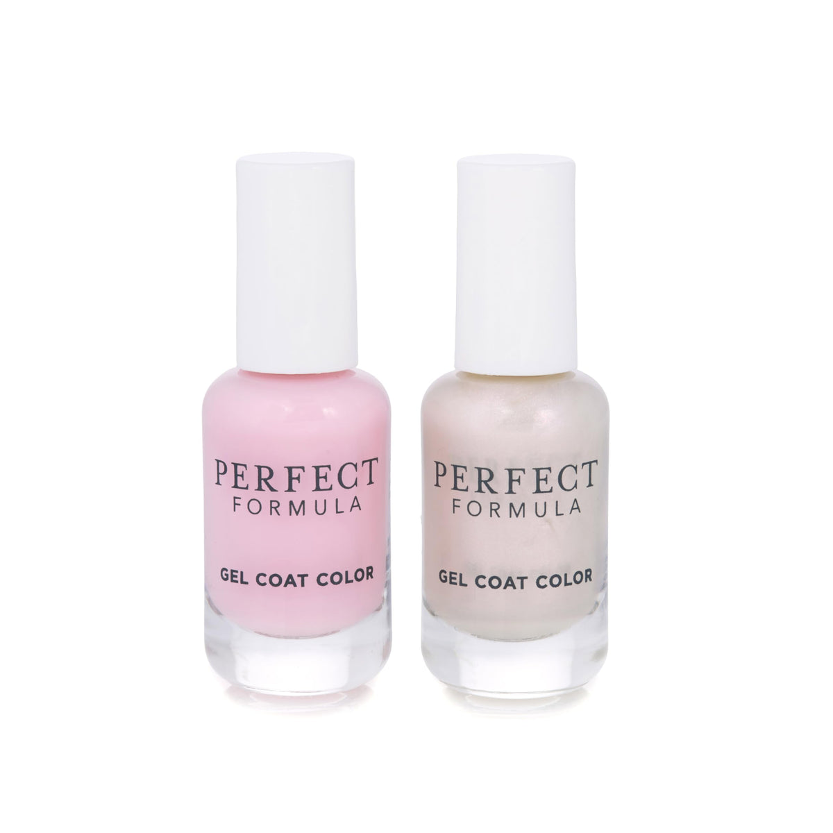 Perfect Formula front packaging showing both Fresh Pink and Dazzle bottles with set benefit