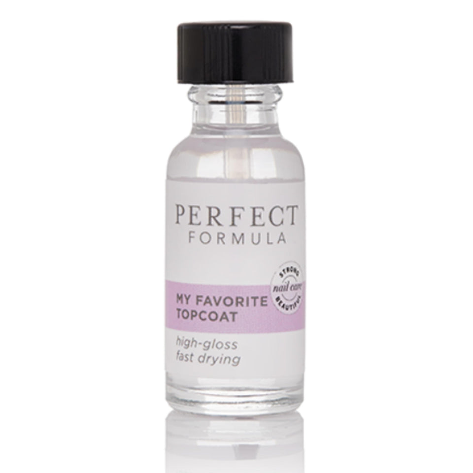 Perfect Formula front packaging showing clear high-gloss topcoat benefit