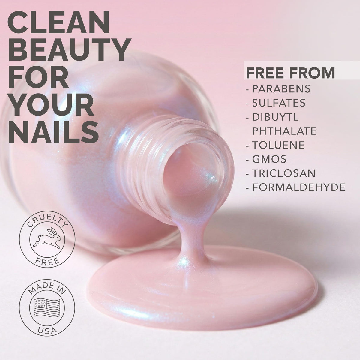 Perfect Formula on-hand lifestyle image showing natural-looking glossy nails instantly improved