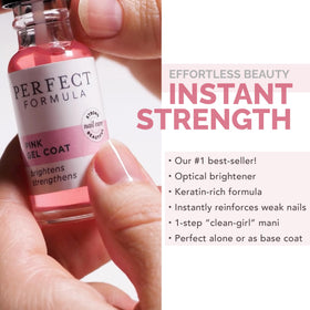 Perfect Formula brush applying a sheer pink stroke demonstrating smooth coverage benefit