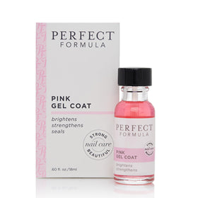Perfect Formula bottle on vanity with manicure tools illustrating routine-friendly benefit