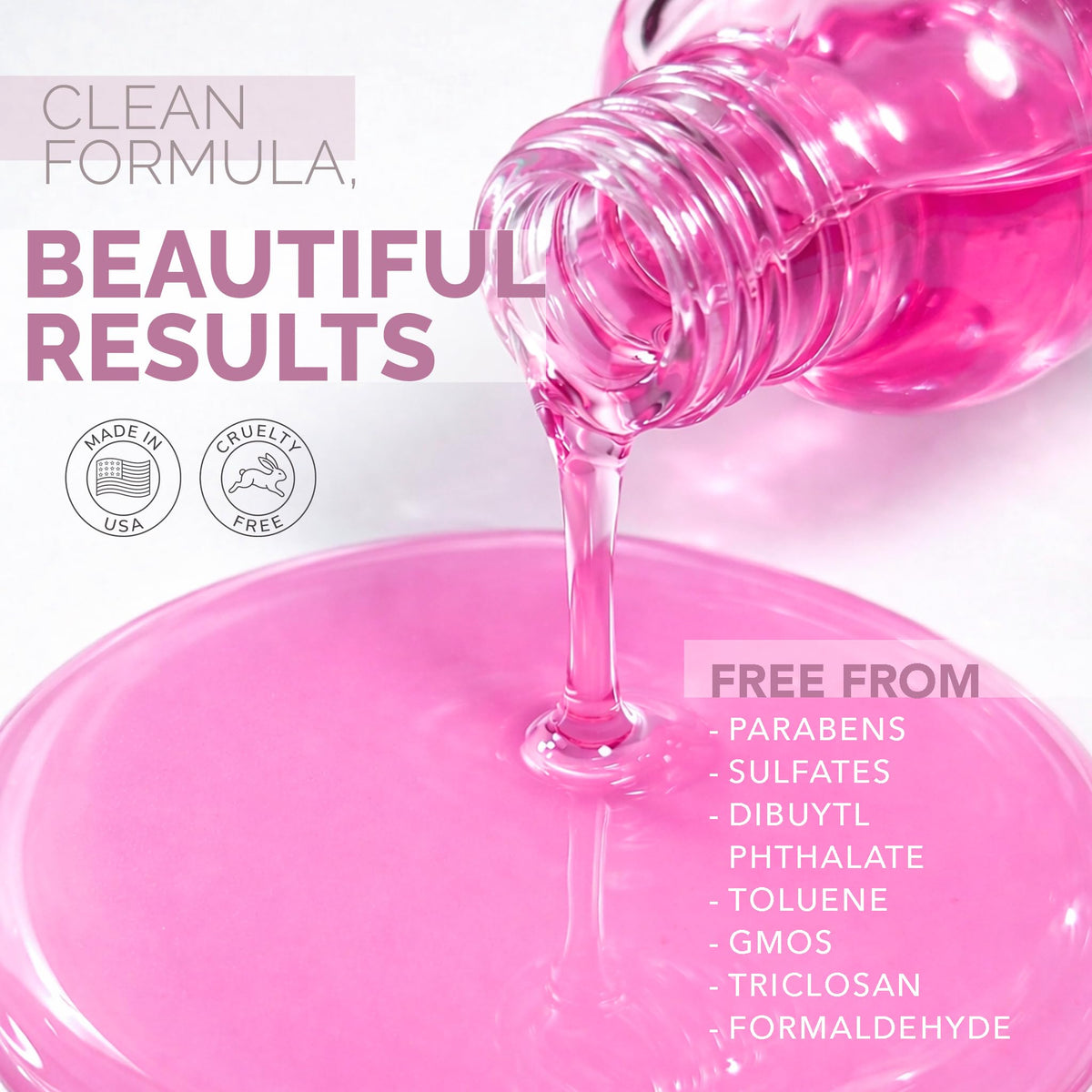 Perfect Formula bottle in hand showing .60 fl oz scale and travel-friendly benefit