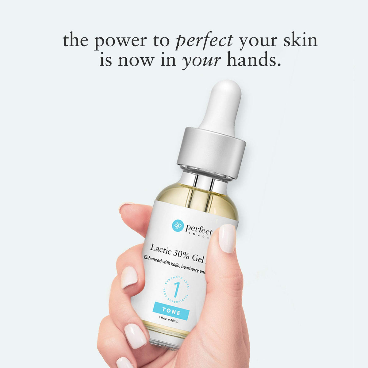 Perfect Image application on hand demonstrating controlled application and comfort