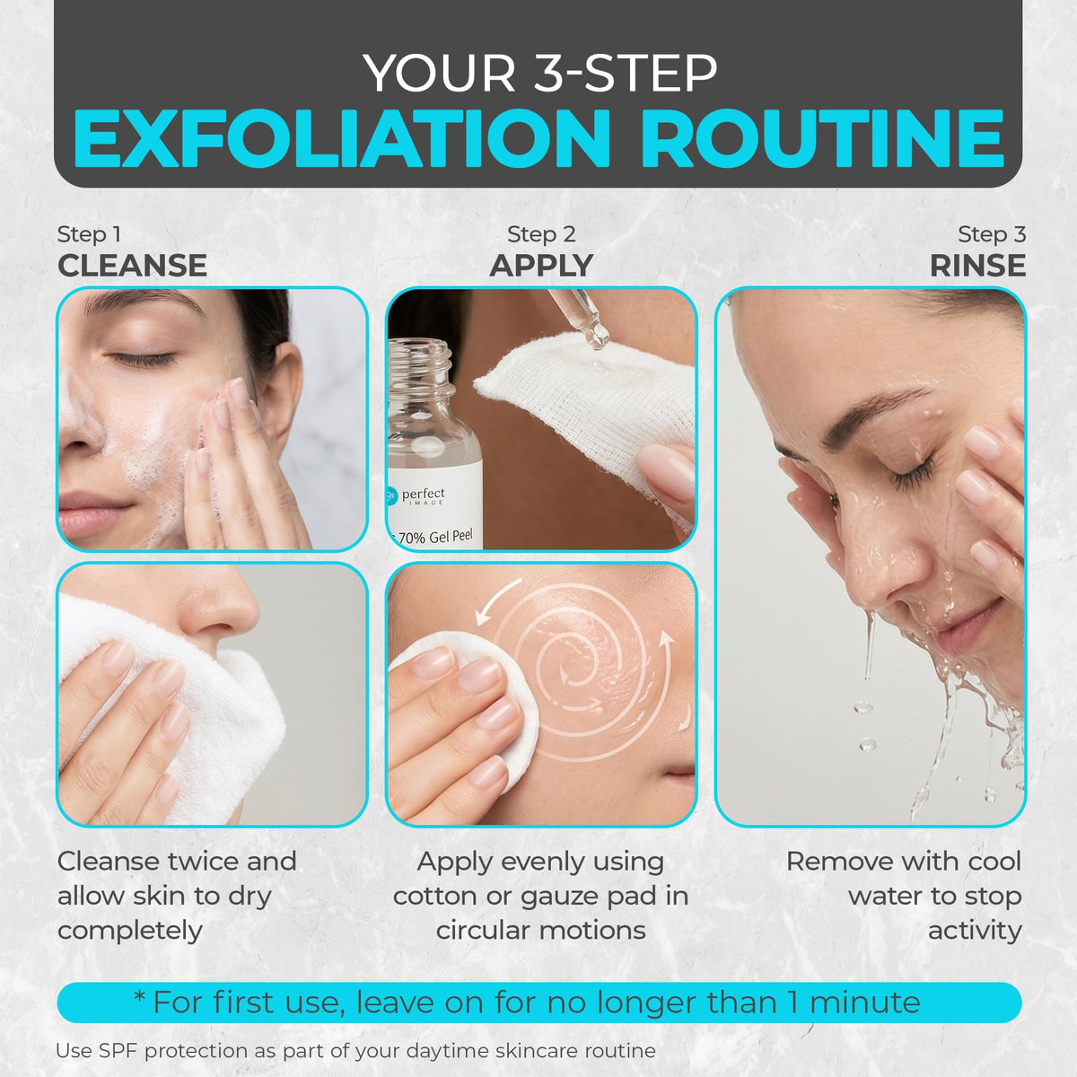 Perfect Image application brush with gel showing controlled, even application