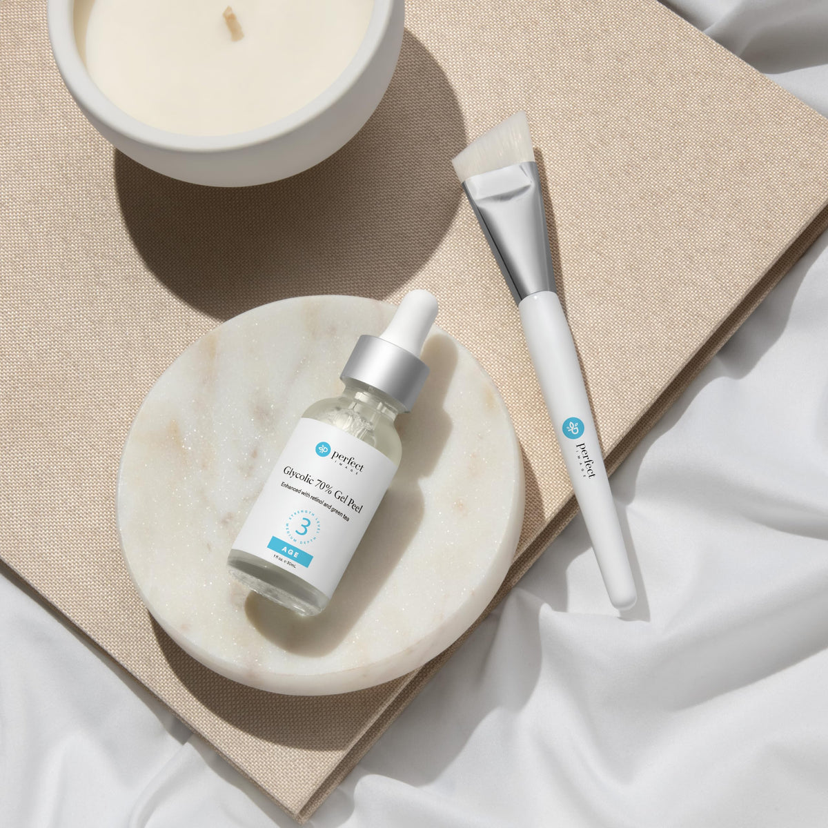 Perfect Image before and after skin sample showing texture improvement potential