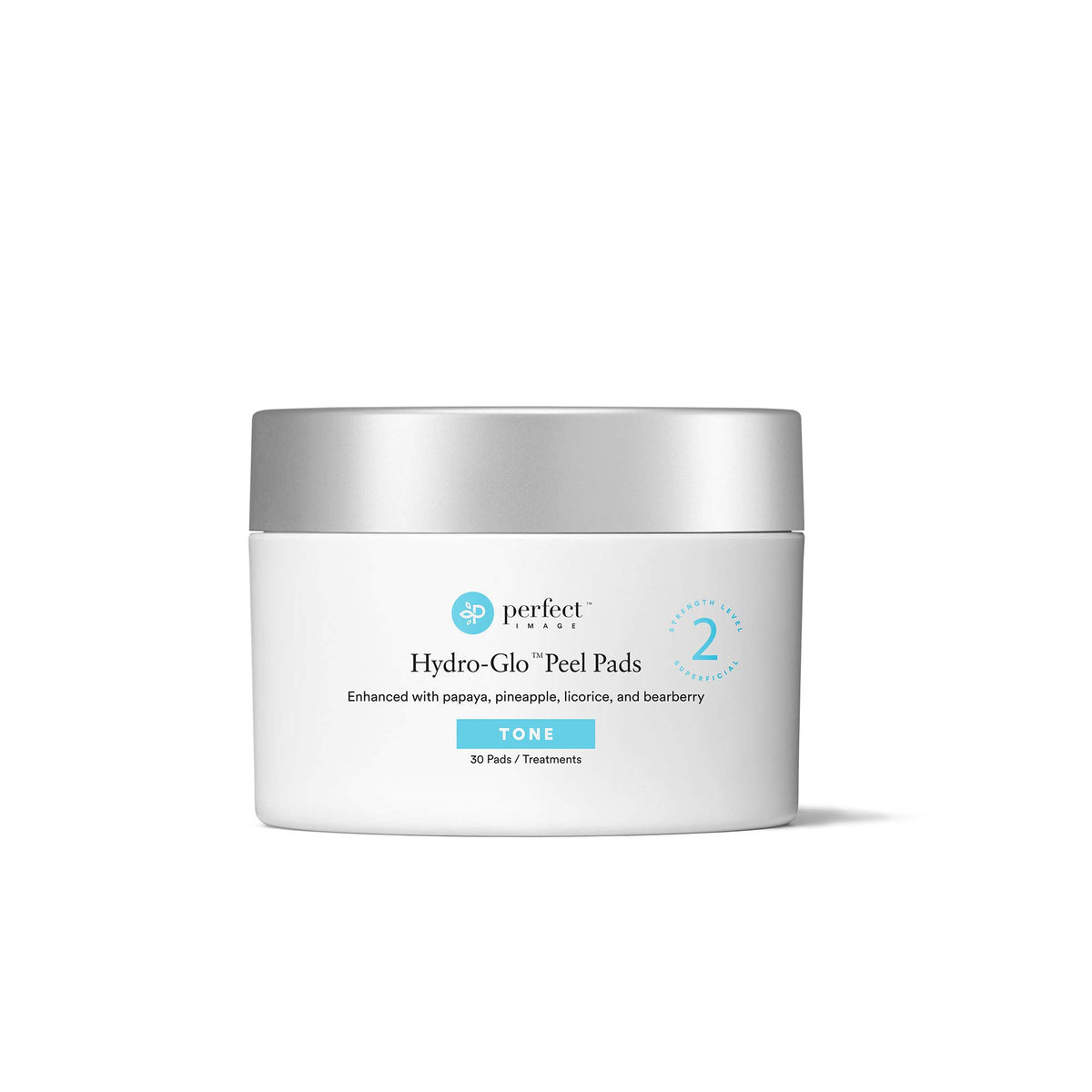 Perfect Image front packaging showing Hydro-Glo Brightening pads and benefits