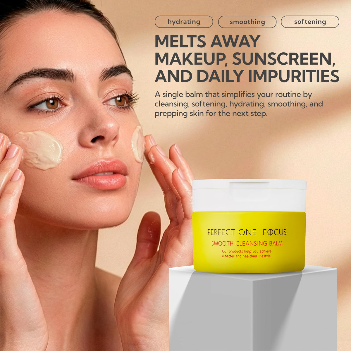 PERFECT ONE FOCUS label detail highlighting ingredients and clear benefits