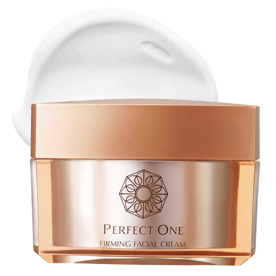 PERFECT ONE front jar showing packaging and net weight, highlighting daily firming benefit