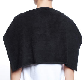 PERFEHAIR towel beside hand to show 16x27 inch scale and convenient portability