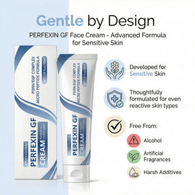 Perfexin GF ingredients label close-up showing panthenol emphasis