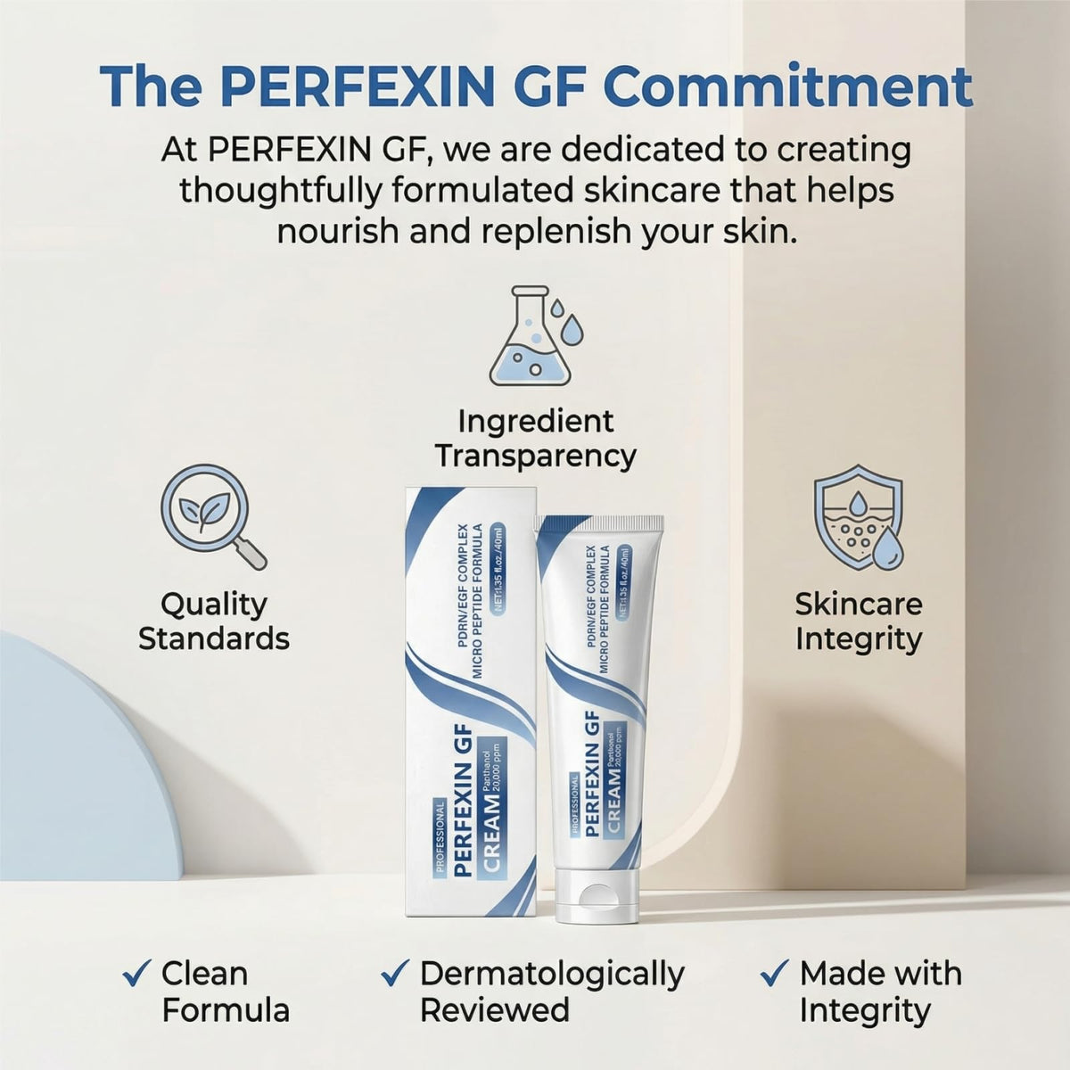Perfexin GF tube cap detail highlighting travel-friendly design