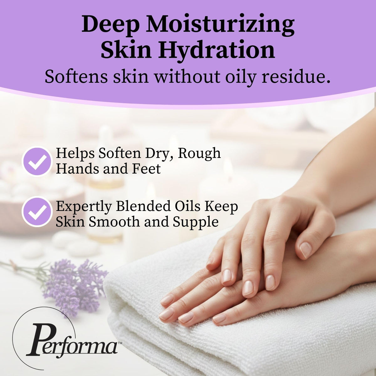 Performa closeup of single paraffin block texture and clean-melt formula