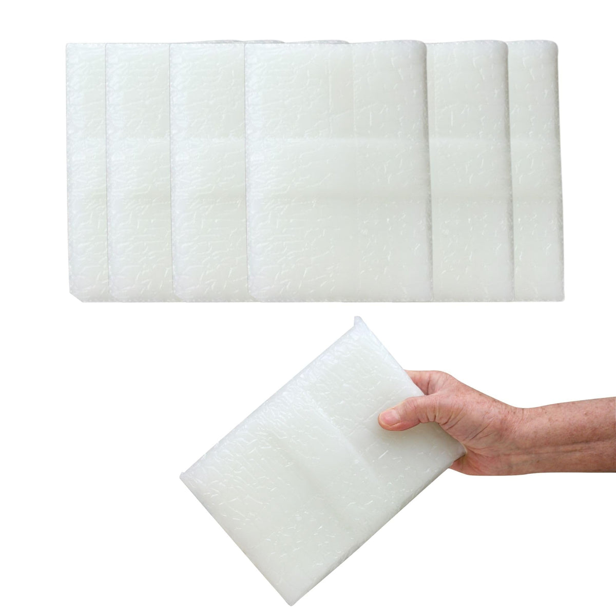 Performa front packaging showing six unscented blocks and clear labeling benefit: reliable supply