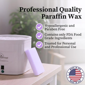 Performa wax melting in paraffin bath showing smooth, even melt