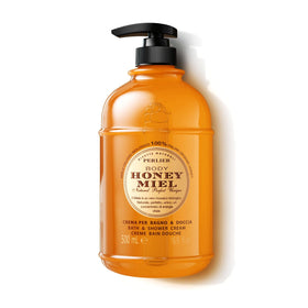 Perlier front bottle view showing label and elegant packaging for luxurious cleansing