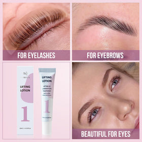 PERMANIA used during brow lamination showing neat application and speedy workflow