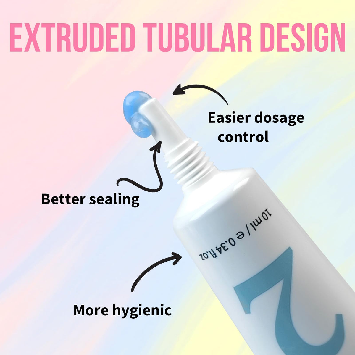 PERMANIA exclusive glue balm close-up on applicator, showing strong hold and easy cleaning