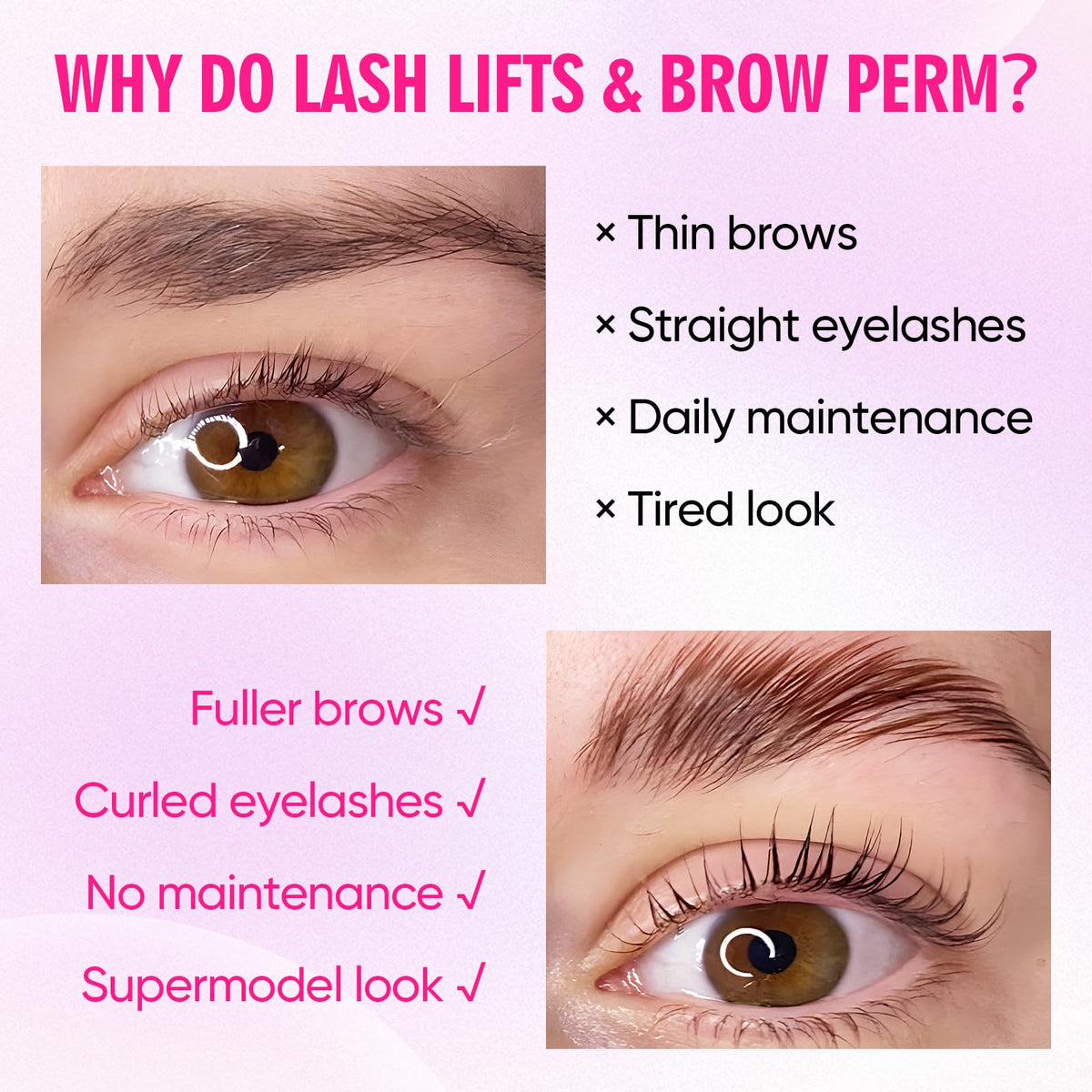 PERMANIA application in use showing easy at-home lash lifting