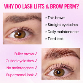PERMANIA application in use showing easy at-home lash lifting