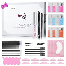 PERMANIA kit box front showing complete lash lift set and benefits