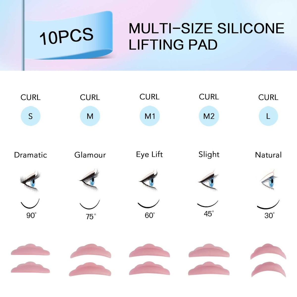 PERMANIA silicone lift pads array offering multiple curvatures for custom lift