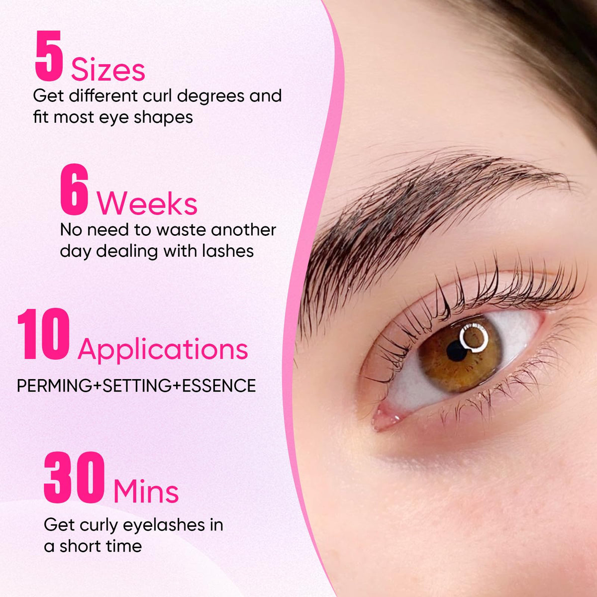 PERMANIA strong clear glue close-up demonstrating secure lash hold