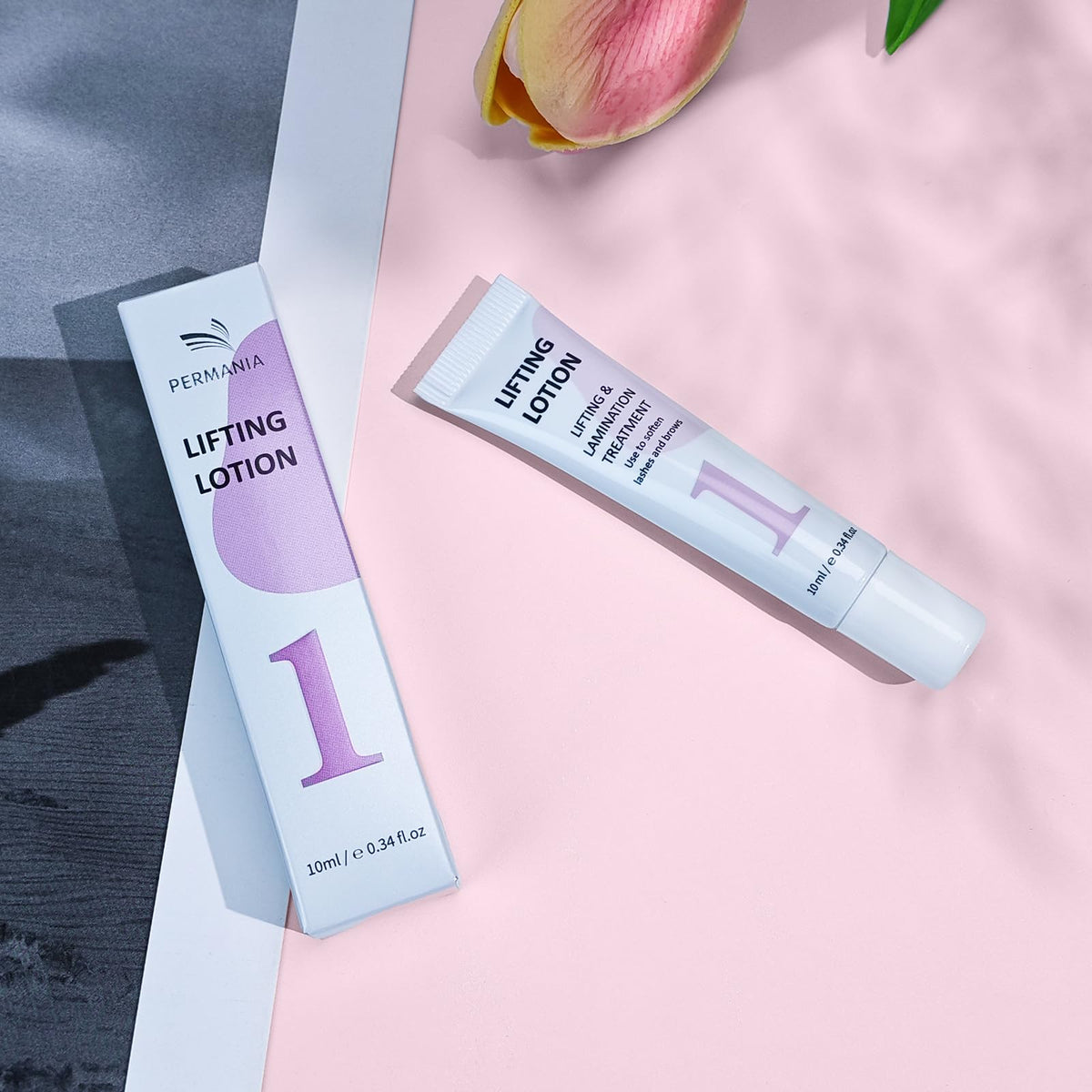 PERMANIA tube placed inside salon kit highlighting portability and salon readiness