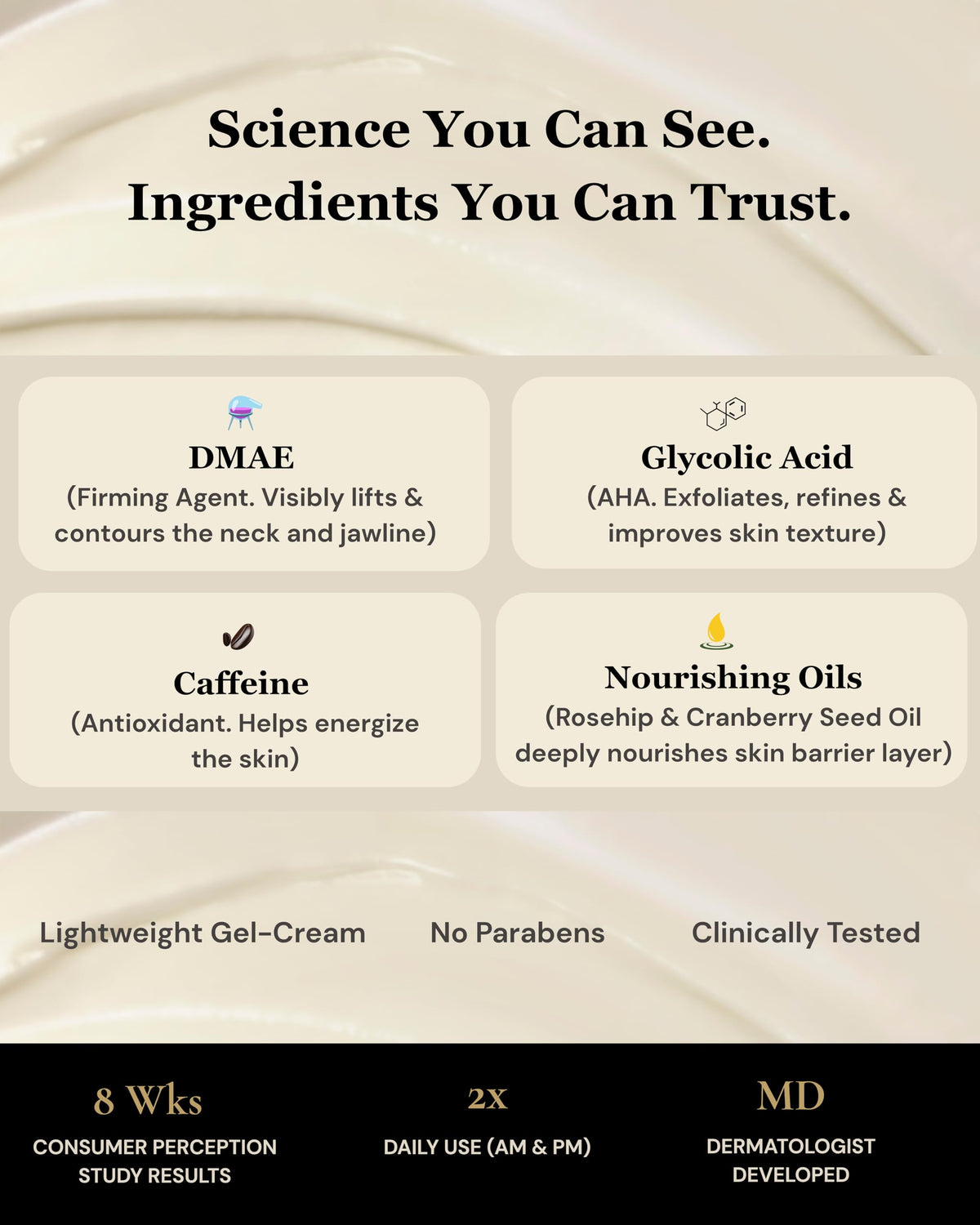 All Day Beauty Perricone MD Cold Plasma Sub D being dispensed to show lightweight consistency