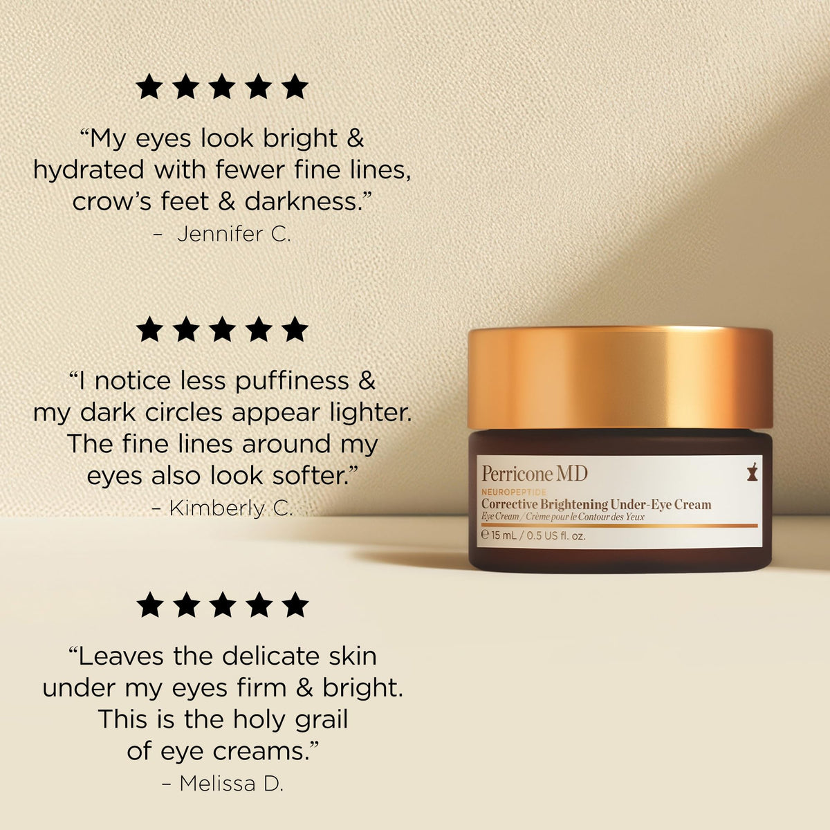 Perricone MD ingredients visual highlighting peptide blend and brightening benefit
