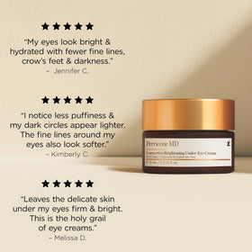 Perricone MD ingredients visual highlighting peptide blend and brightening benefit