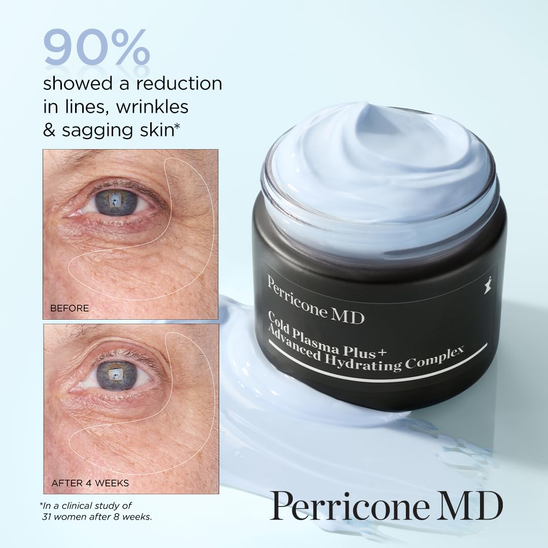 Perricone MD jar open with visible cream illustrating easy scoop and smooth finish