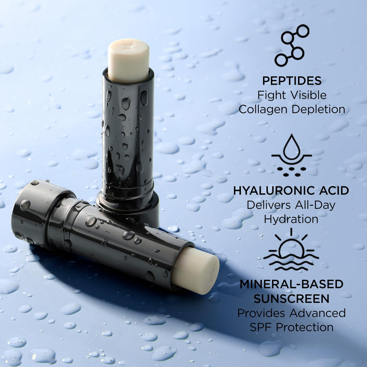 Perricone MD lip therapy held in hand for scale showing portable size and travel-friendly benefit