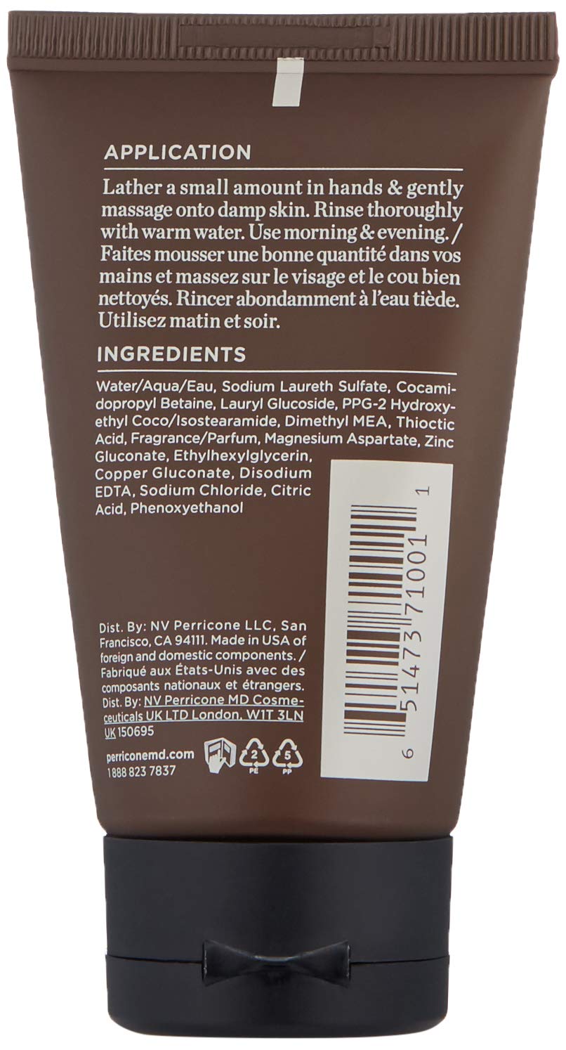 Perricone MD gel texture close-up dispensed on hand, demonstrates hydrating, non-drying feel