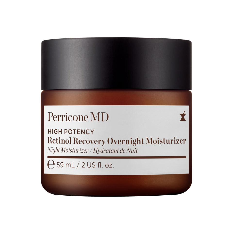Perricone MD jar front view showing product packaging and benefit of restorative night treatment