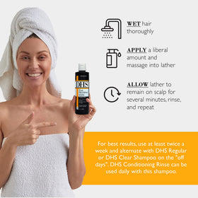 Person & Covey DHS Tar Shampoo back label with directions and features