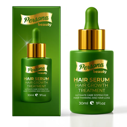 Persona Beauty front packaging showing 30ml serum and benefits