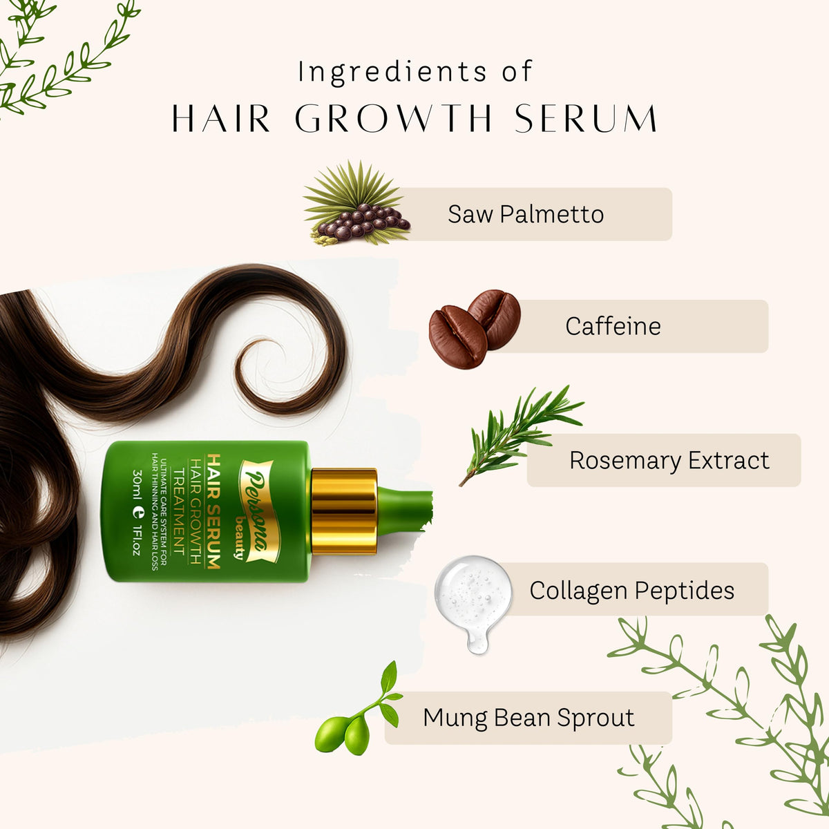 Persona Beauty applying serum to scalp demonstrating easy daily use