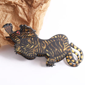 PERSONFUN tiger clip close-up of acrylic texture highlighting durable finish