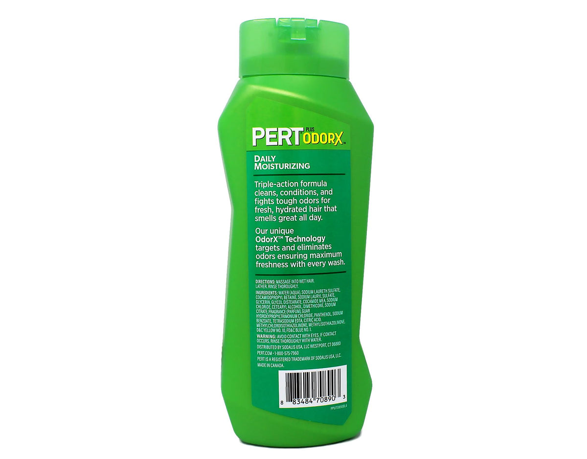 Pert shampoo texture pouring from bottle showing creamy lather and smoothness
