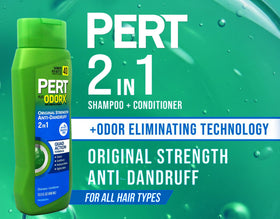 Pert label ingredients closeup showing anti-dandruff active for visible flake reduction