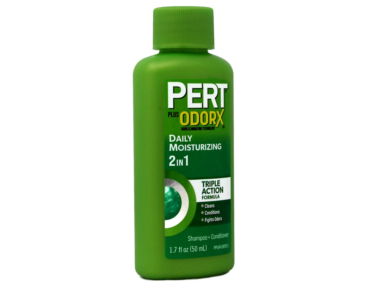 Pert Plus cap detail with flip-top for quick access and leak prevention