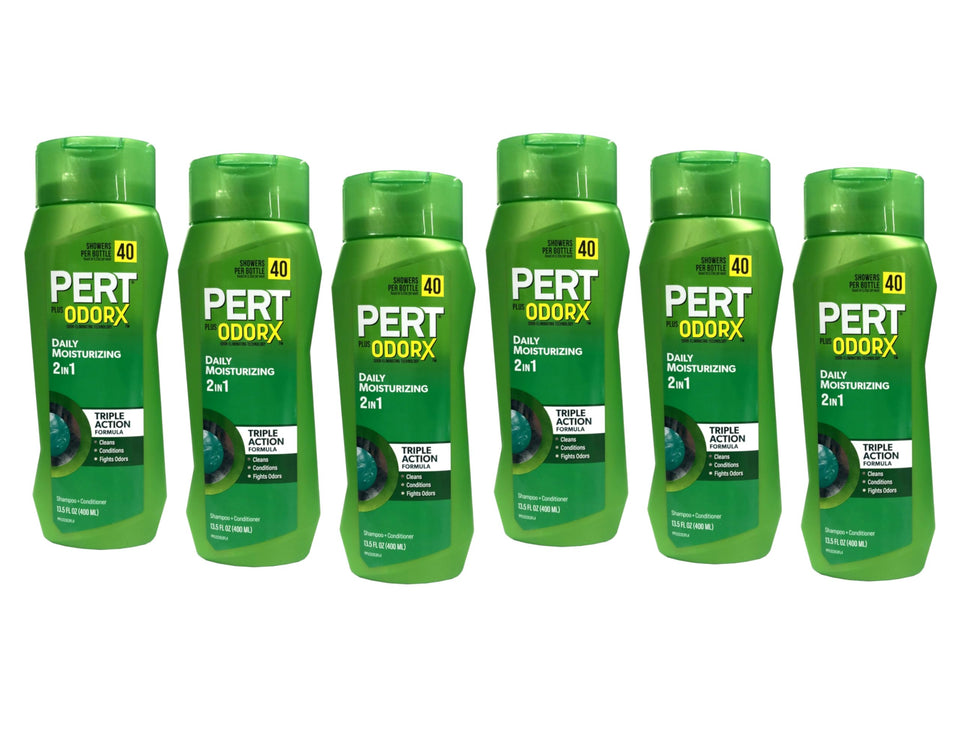 Pert front packaging showing bottle and Classic Clean scent benefit