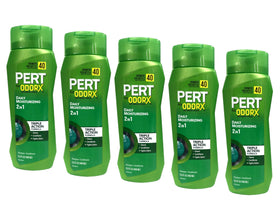 Pert Plus bottle next to common objects for scale showing compact 13.5 oz size
