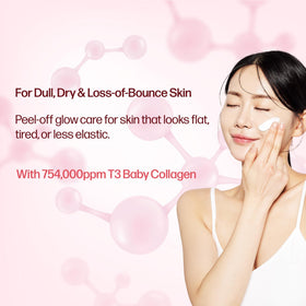 PESTLO mask being peeled off to show lifting effect and instant surface smoothing benefits
