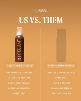 Peta Jane 7oz bottle next to a hand for size and volume comparison