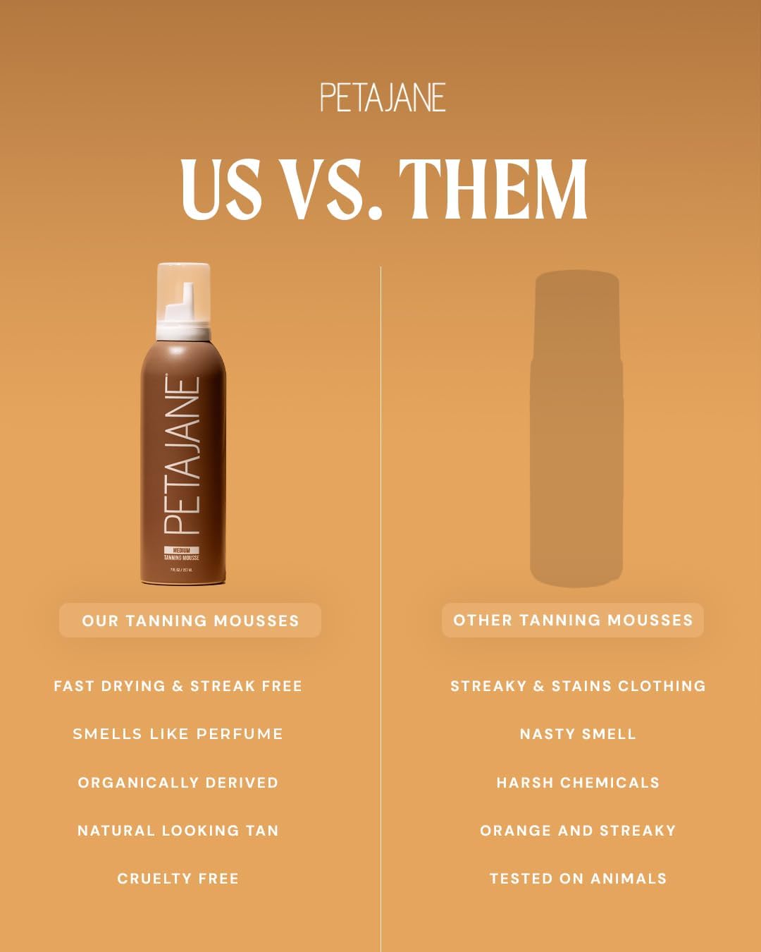 Peta Jane mousse absorbed into skin showing fast-absorbing finish