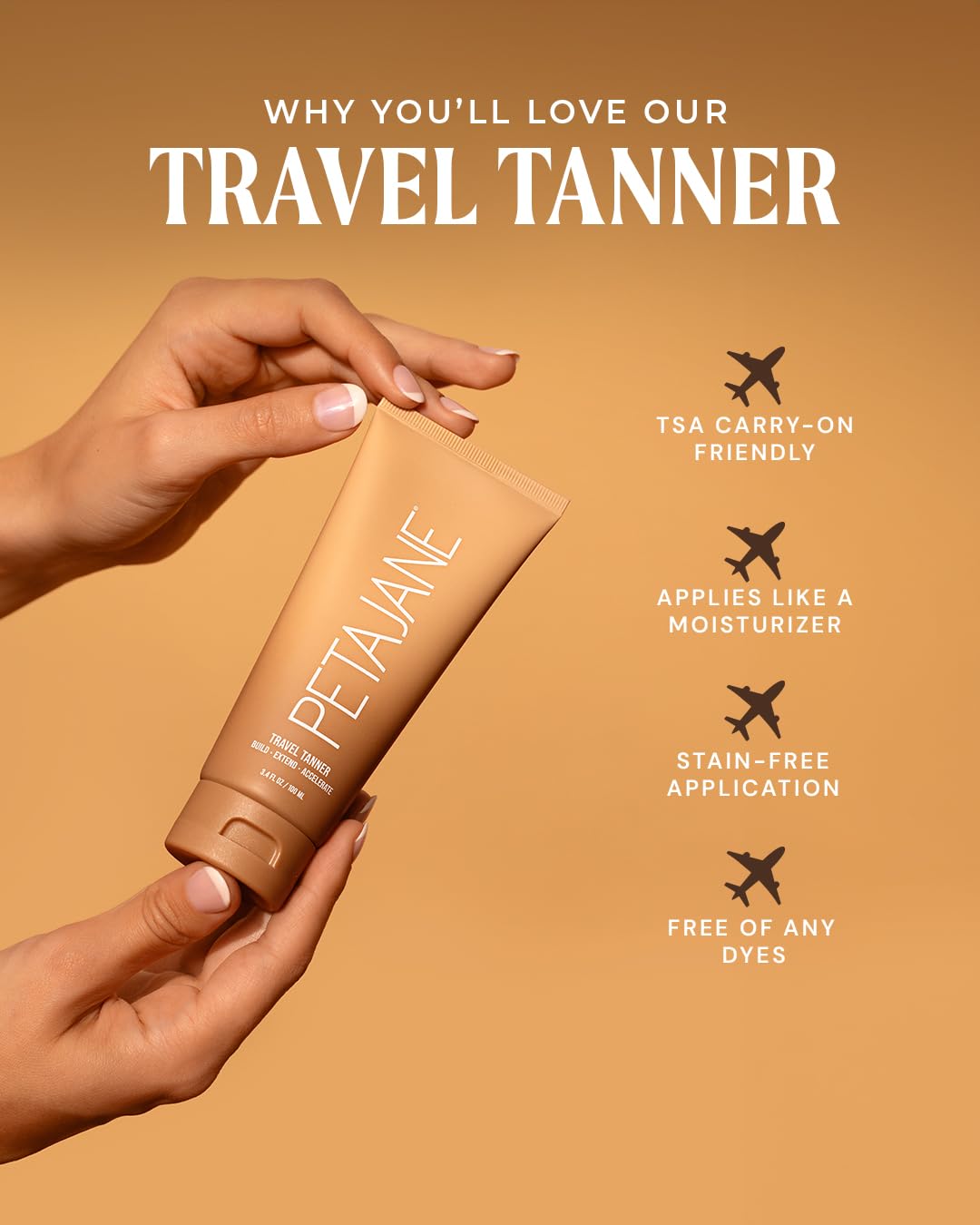 Peta Jane lotion texture closeup highlighting smooth, non-greasy formula benefit