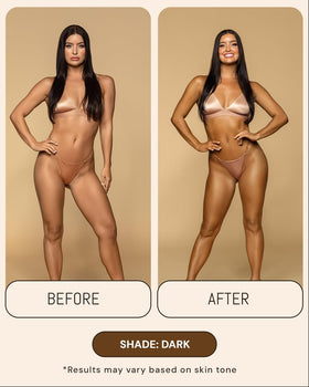 Peta Jane application mitt spreading mousse evenly for streak-free, smooth finish