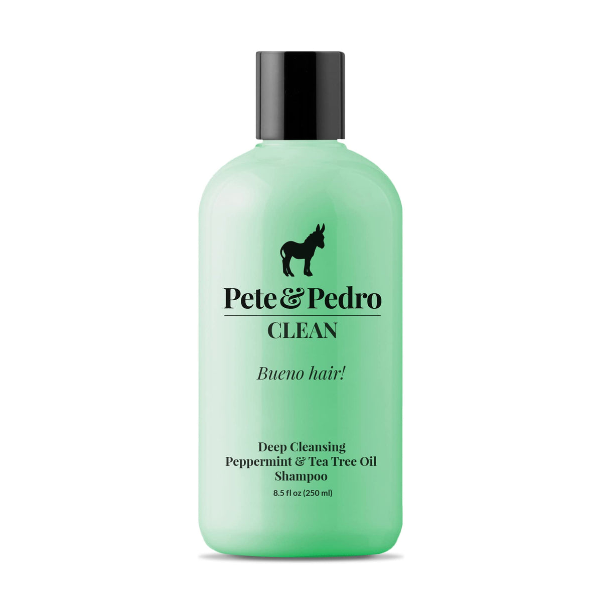 Pete & Pedro front label showing product name and size, clear branding benefit