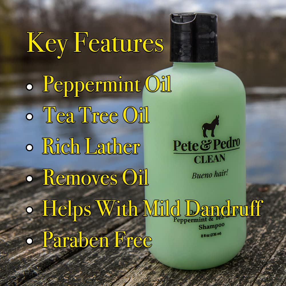 Pete & Pedro pump dispensing shampoo, easy-to-use bottle and control benefit
